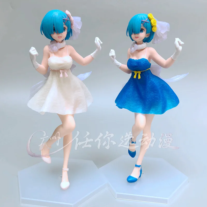 

25CM Anime Re:Life in a different world from zero Ram Rem Dress Action figure PVC Model toys Collection Ornaments doll gifts