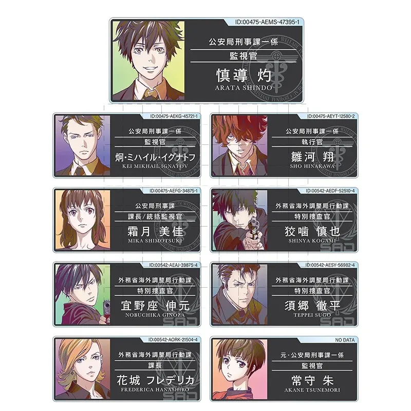 Брелок для ключей с аниме психопроходом, кукла-психопас, кагари, шуусей, гиноза, нобухика, акриловый брелок, подвеска для подарка