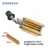 zonesun mould holder of ribbon printer lt 50d coding device heat head of stamping printer heat block of printer letter die cave