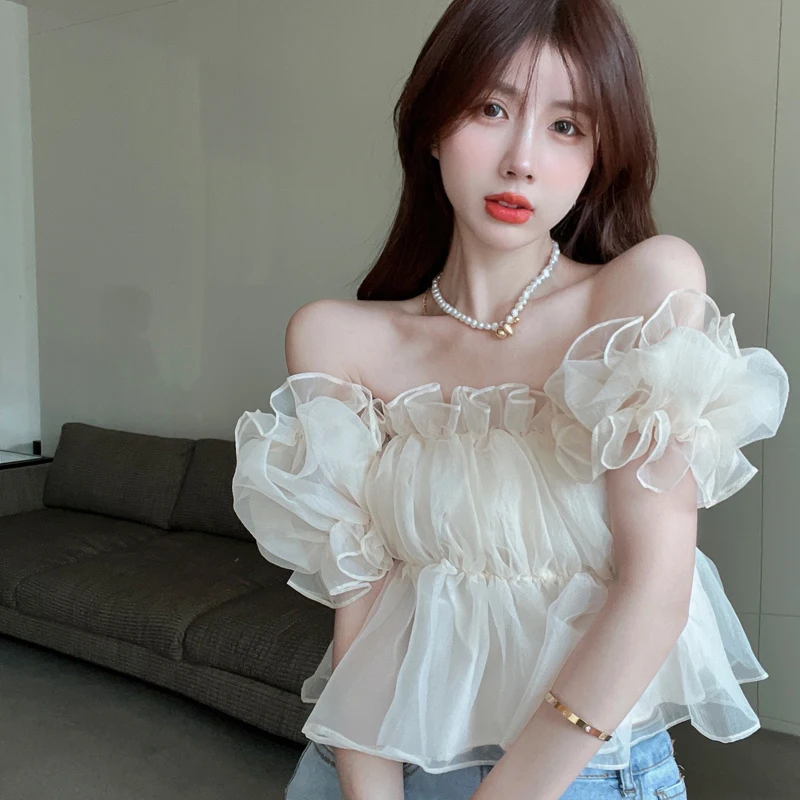 

Женская футболка с коротким рукавом, однотонная универсальная укороченная Футболка во французском стиле, лето 2022