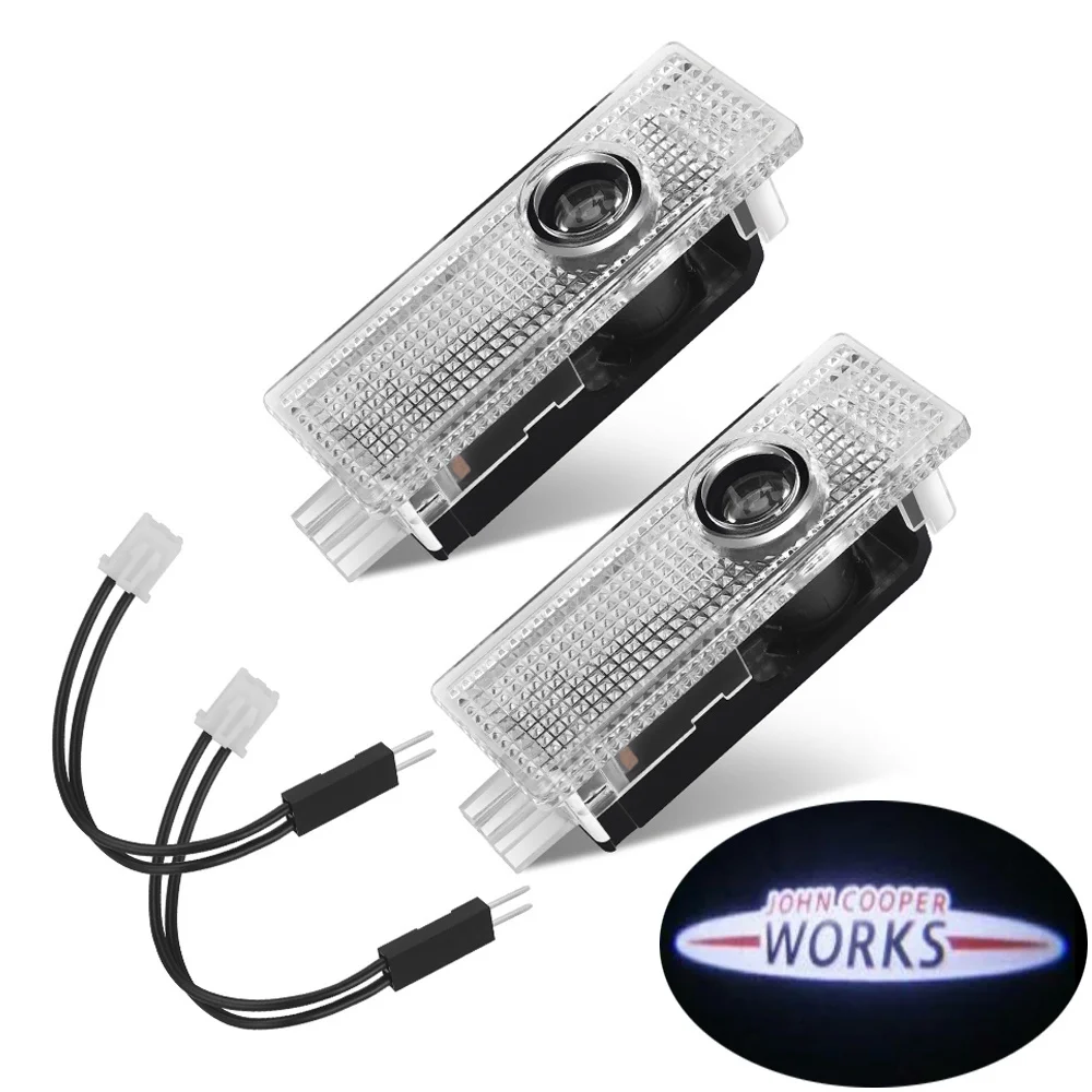 2 шт., призрак, Тень для Mini JCW R55 R56 R60 F55 F56 F60 Cooper One JOHN COOPER, работает, приветственная лампа, дверь автомобиля, регулируемая 2 шт., призрак, Тень для Mini JCW R55 R56 R60 F55 F56 F60 Cooper One JOHN COOPER, работает, приветственная лампа, дверь автомобиля, регулируемая