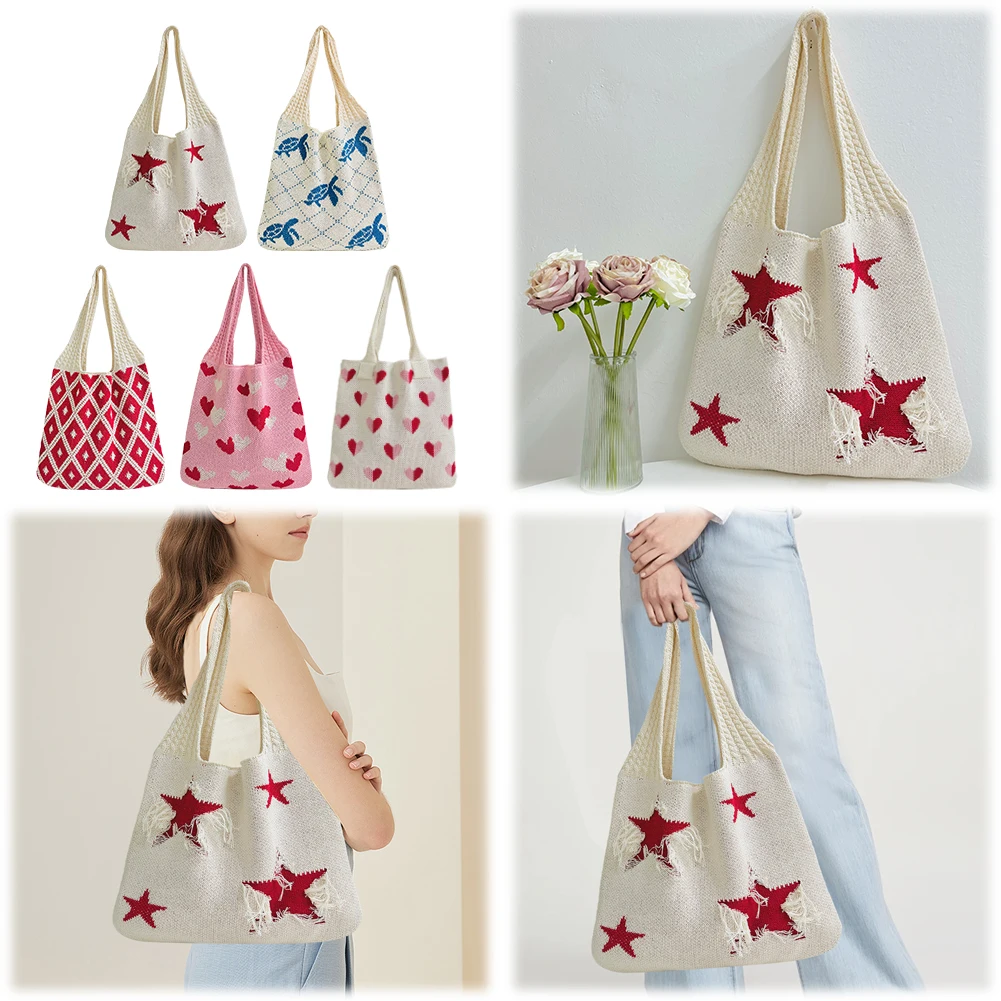 Вязаная крючком большая сумка для женщин вместительная пляжная эстетичная на