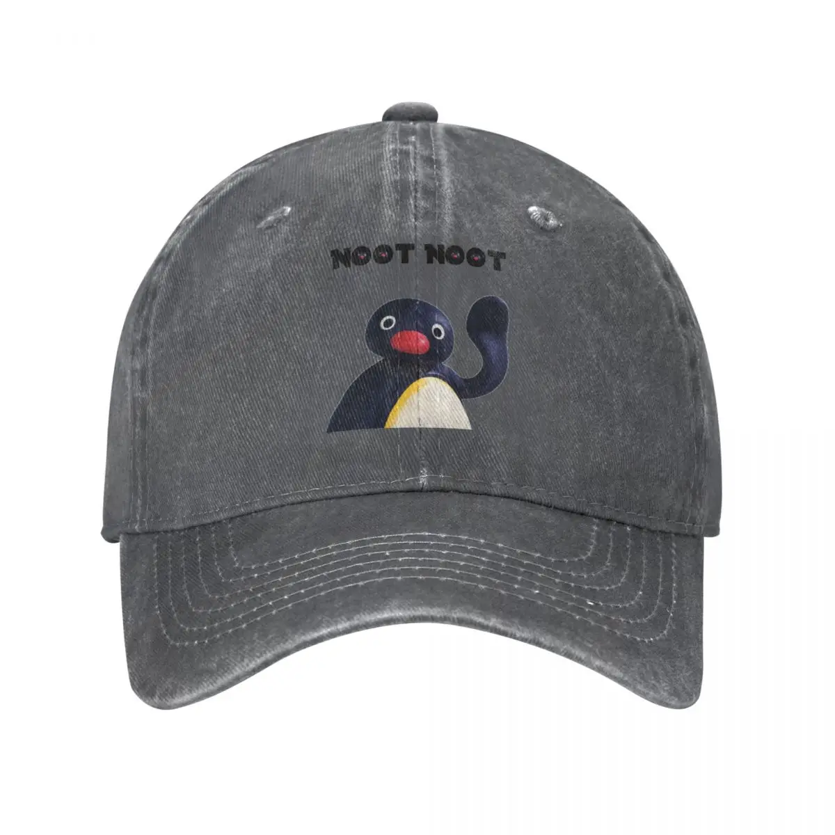 

Pingu Noot Noot Baseball Caps Vintage Distressed Washed Penguin Headwear for Men Women Outdoor Summer Caps Hat