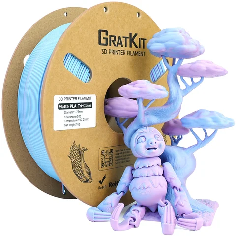 GratKit Matte Tri Color PLA нить для 3D-печати