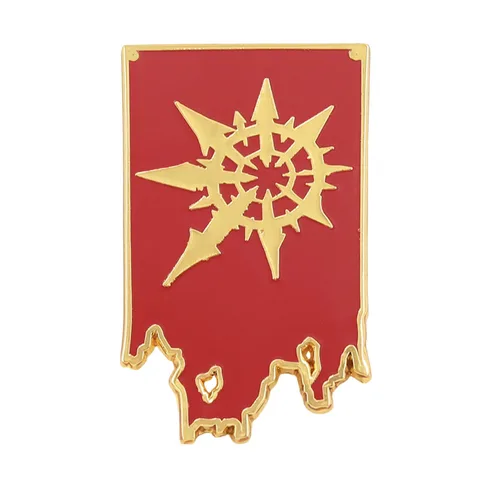 Брошь Warhammer 40K Хаос неразделенный флаг