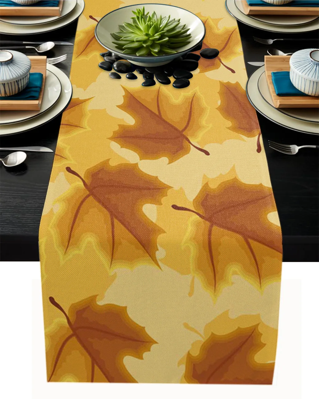 

Maple Leaf Tiled Watercolor Tablecloth Table Runner Decoration Home Decor Dinner Table Decoration Table Decor