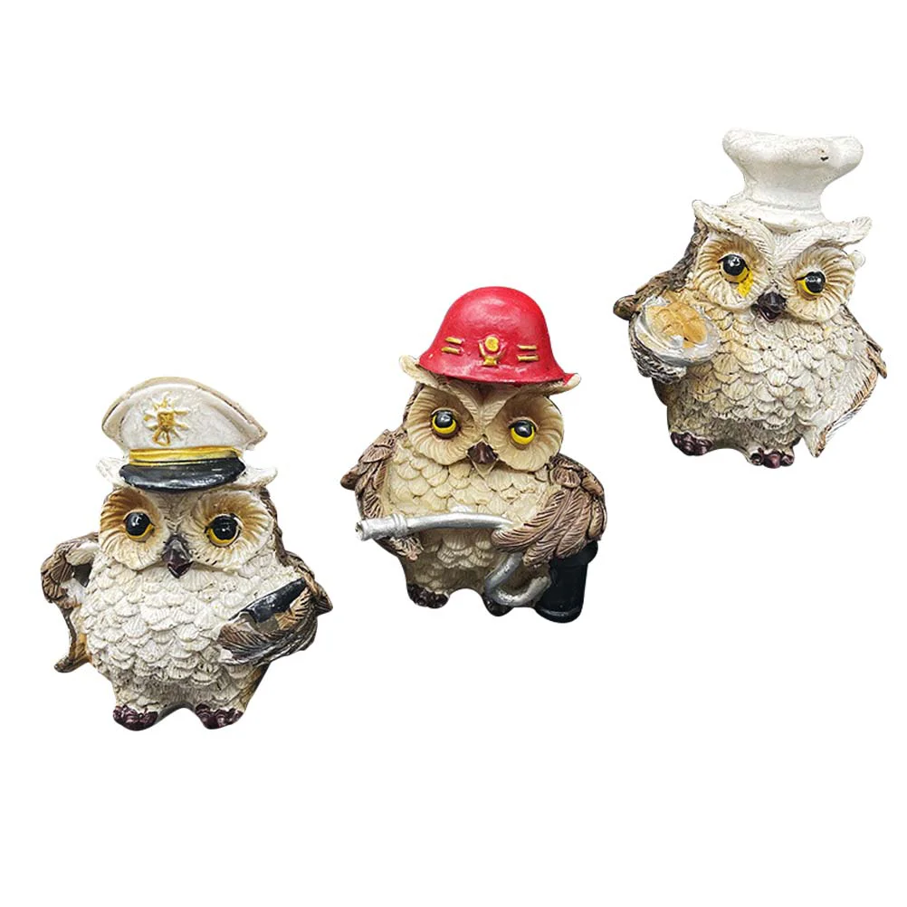 

Owl Figurines Garden Animal Miniature Mini Statue Fairy Owls Ornament Micro Resin Figurine Landscape Animals Sculpture Toys Bird