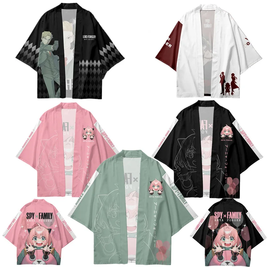 

Color Cosplayer Spy Family Cosplay Costume Kimono Cardigan Harajuku Streetwear Samurai Costume Yukata Haori Pajamas