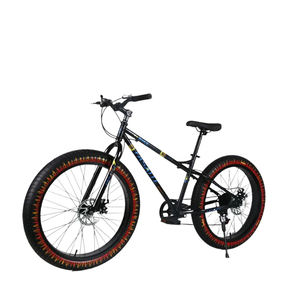 

26 Inches Variable Speed Mountain Bike 4.0 Widening Bicycle Big Tyre Double Disc Brake Men And Women Beach Bike