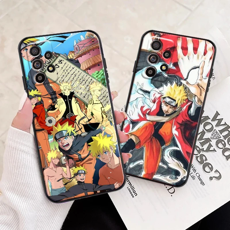 

NARUTO Anime Cartoon For Samsung A52 A72 4G 5G Phone Case Funda Black Back Liquid Silicon Silicone Cover