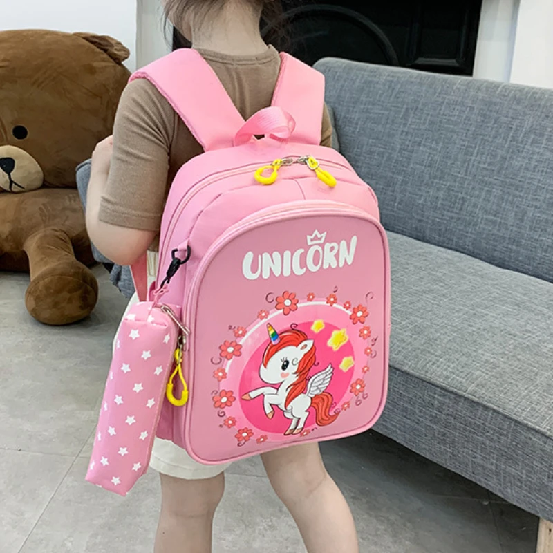 Girl Boy Unicorn Dinosaur Cartoon Printed Children Cute Backpacks In Kindergarten Kids Primary School Students Pen Bags Gift Hot