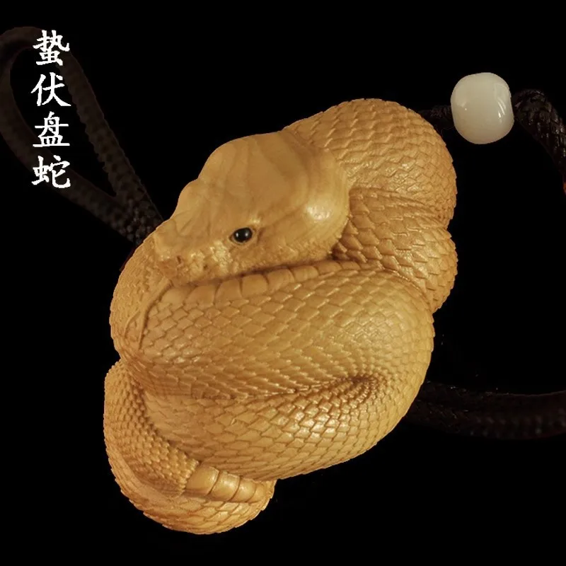 2025 НОВЫЕ деревянные украшения в виде змеи и зодиака миниатюрная статуя украшение