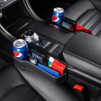 baseus car seat gap organizer leather auto seat crevice filler storage box for card cup car accessories pocket holder organiser