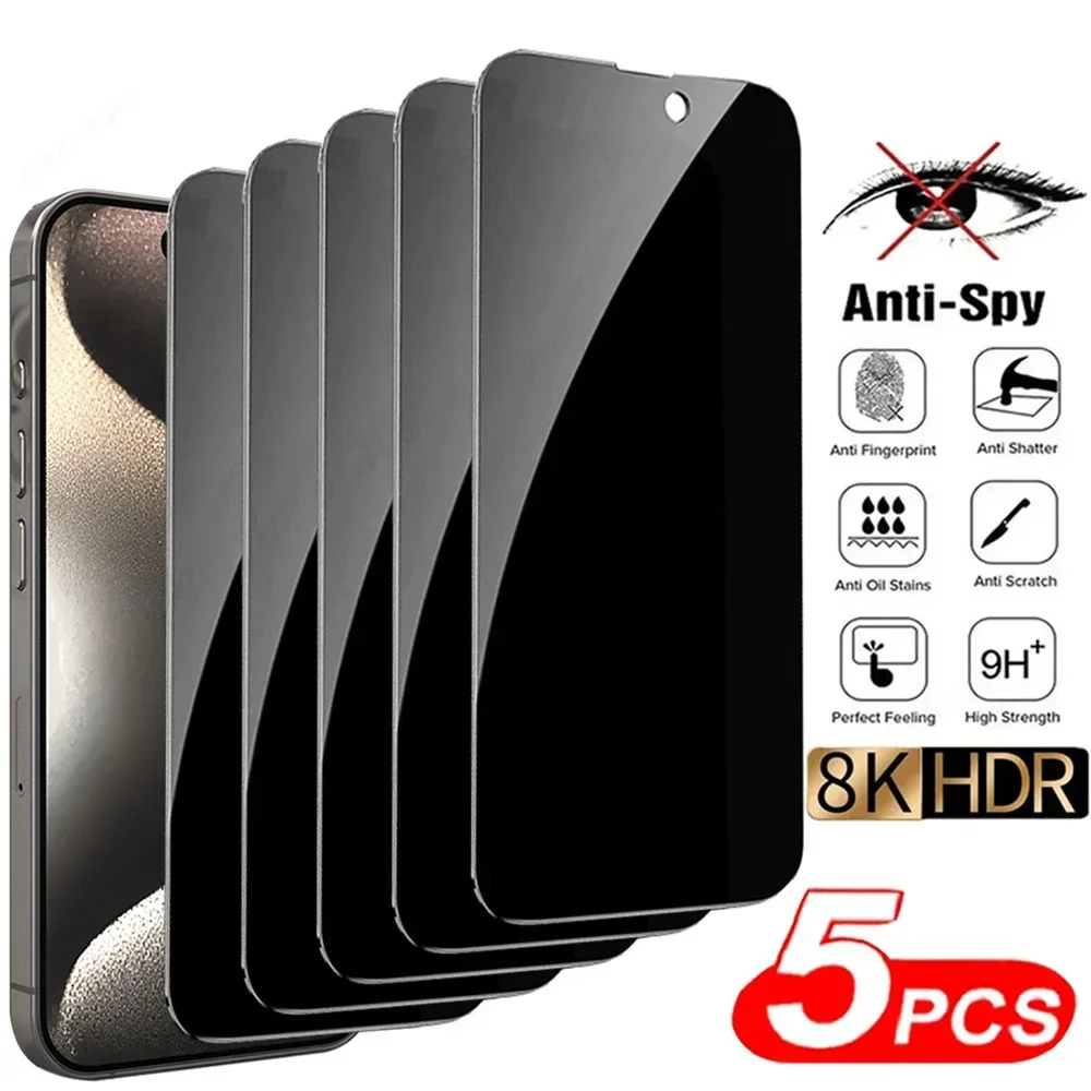 

4Pcs Privacy Screen Protector For IPhone 15 14 13 12 11 Pro Max X XS XR Mini 7 8 Plus Tempered Glass For Iphone 15 Pro Max Glass