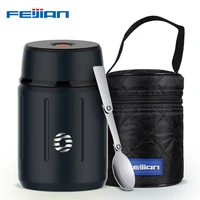feijian food jar thermos stainless steel insulated lunch container portable home camping vacuum box 750ml coffee bpa free