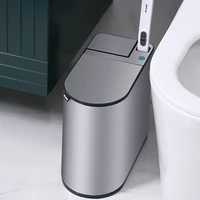 smart induction trash can automatic home use toilet disposable toilet brush with lid narrow paper basket gap