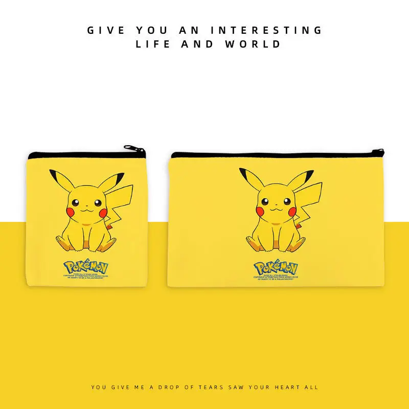 

2023 Pokemon Wallet Kawaii Pikachu Squirtle Bulbasaur Japanese Cartoon Canvas Zero Wallet Earphone Coin Key Bag