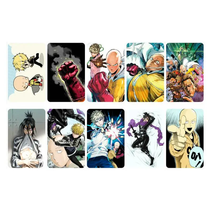 

Наклейки с карточками ONE PUNCH-MAN, наклейки в японском стиле, 10 шт., детские наклейки с гладкой поверхностью, наклейки на заказ