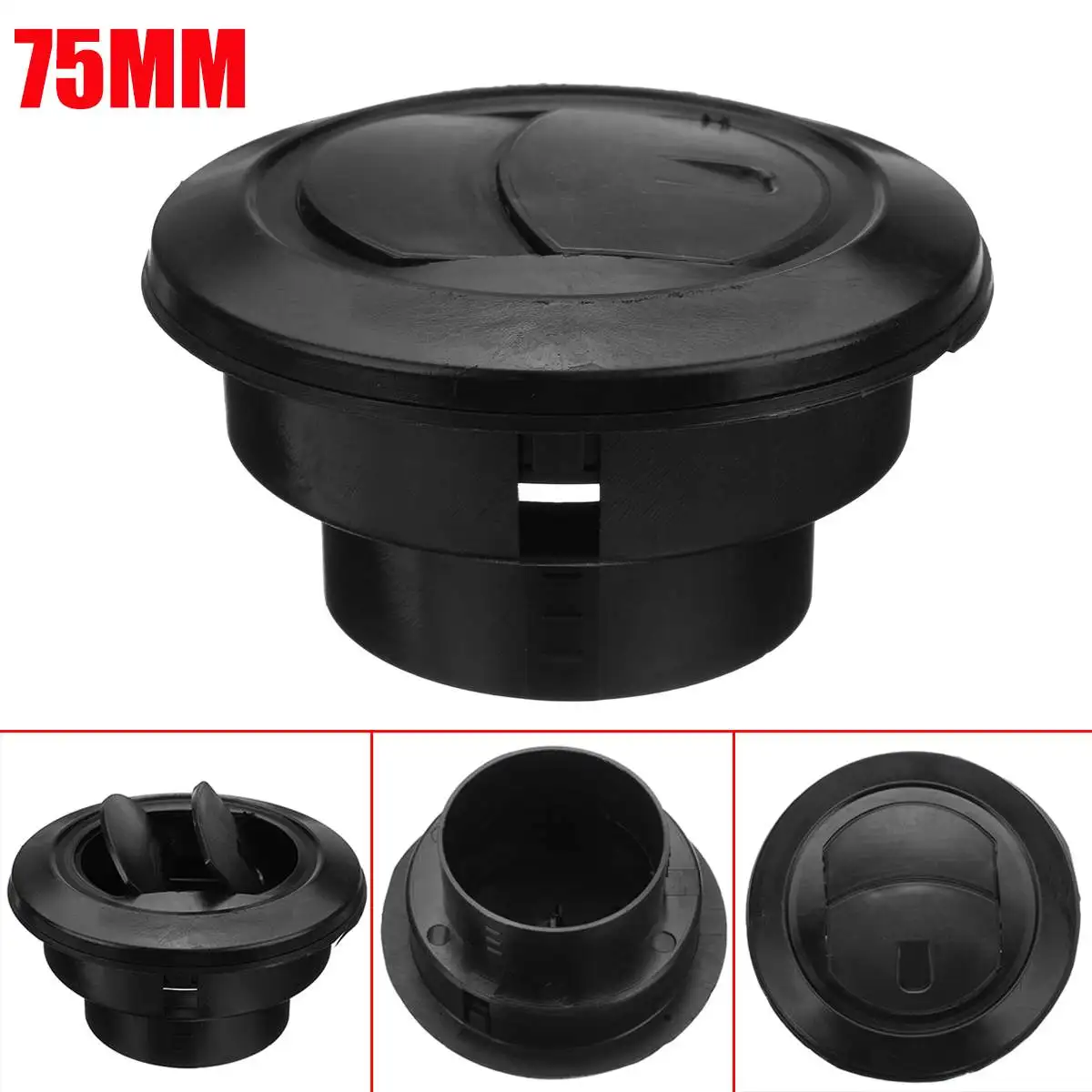 

75mm Car Air Conditioning Outlet Closeable Rotatable Heater Air Conditioner Outlet Vent For Webasto Eberspacher Heater