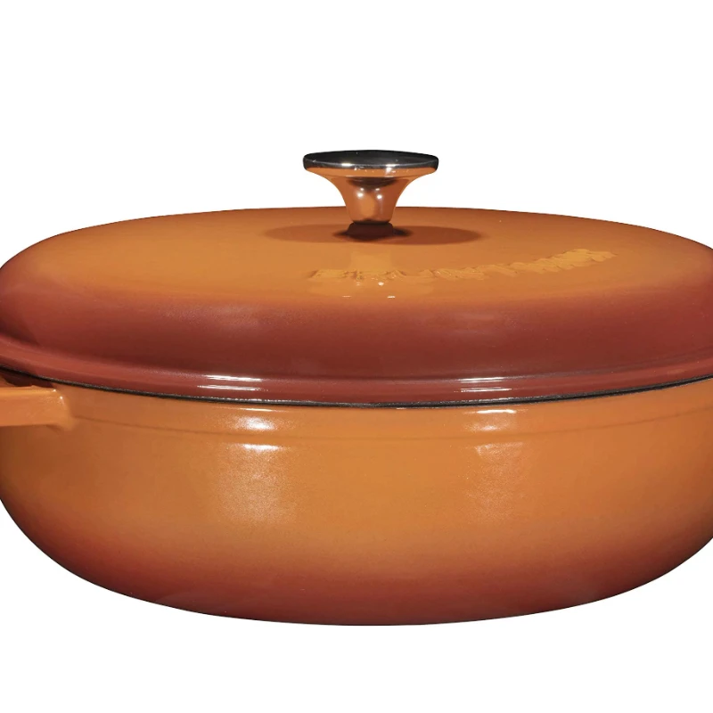 

Enameled Cast Iron Dutch Oven With Lid And Stainless Steel Knob - 45