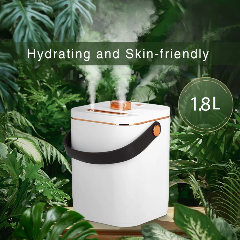

1.8L Humidifiers for Bedroom USB Portable Desk Air Humidifier Quiet Ultrasonic Humidifier with 3 Mist Modes Night Light Outdoor