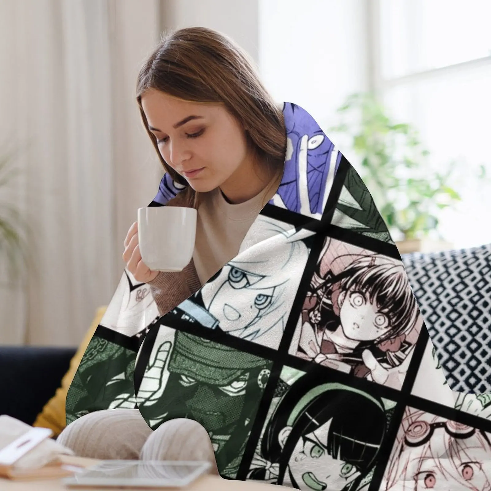 Коллекция DRV3 Manga (цветное) Плед Мягкие большие мягкие плед-одеяла