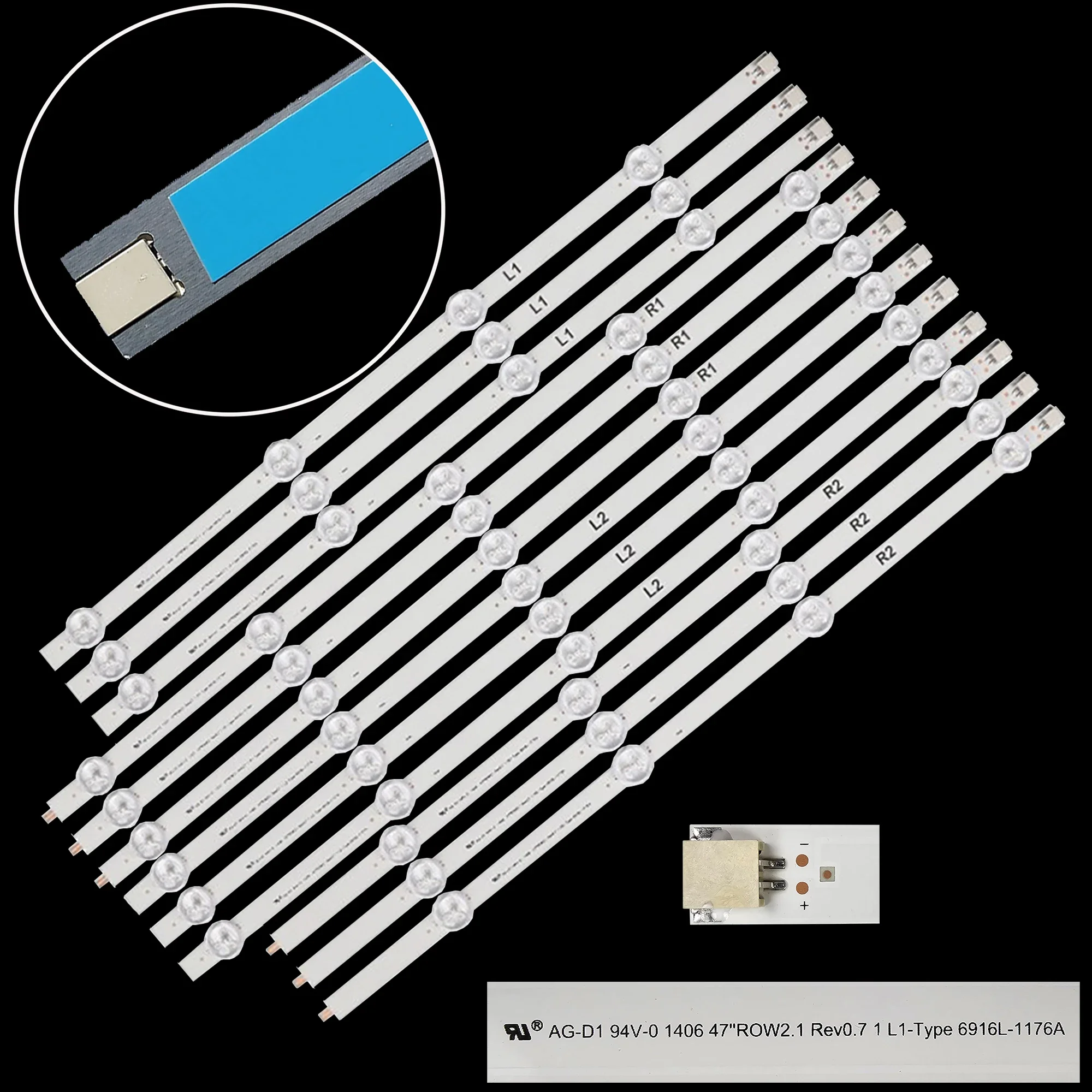 Светодиодная лента подсветки для 47 Row2.1 E470I-A0 47LA6218 47LN575R 47LN541V 47LN542V 47LN543V 47WL10MS 47LA6208-ZA