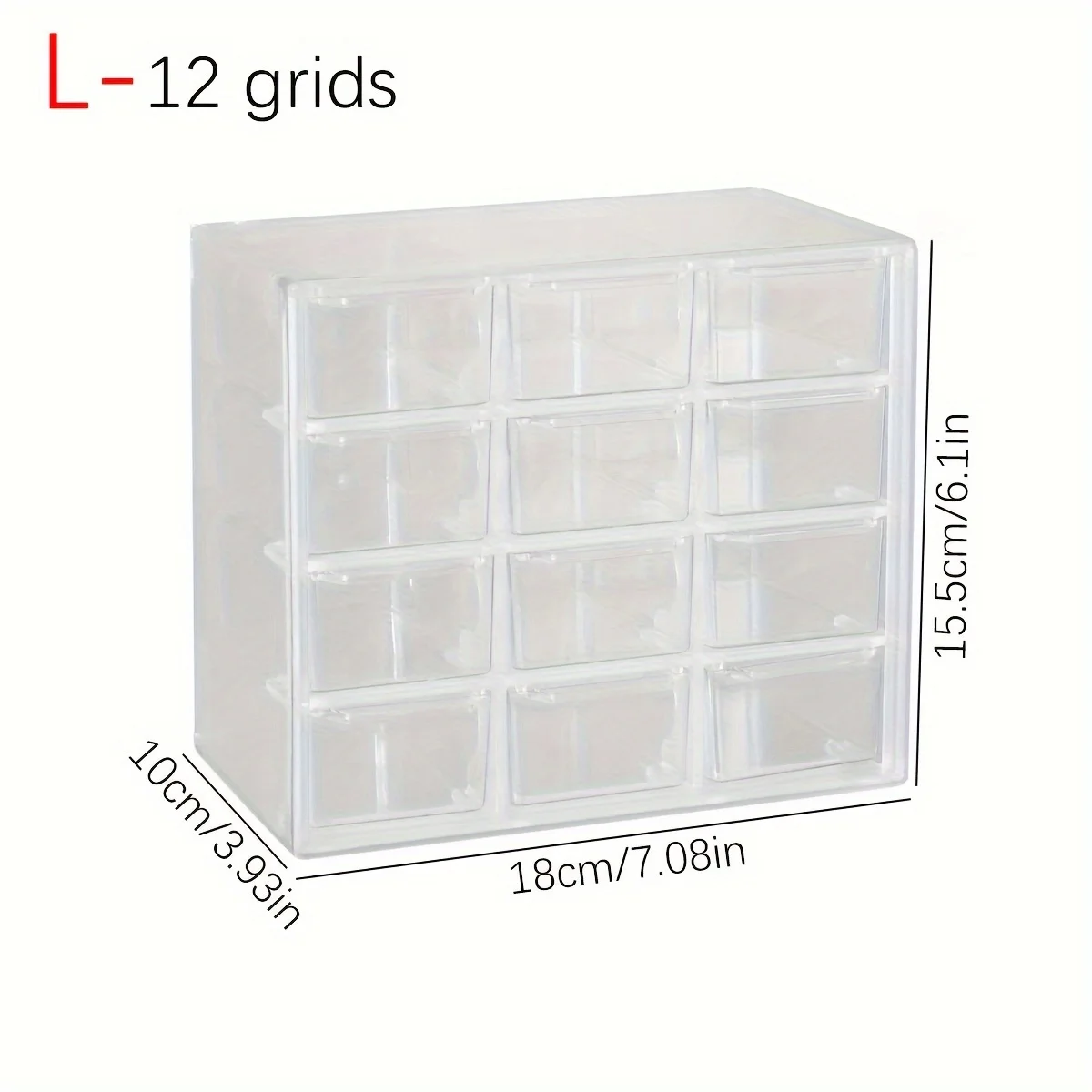 

Прозрачный акриловый ящик для хранения бисера 6/9/12 сеток