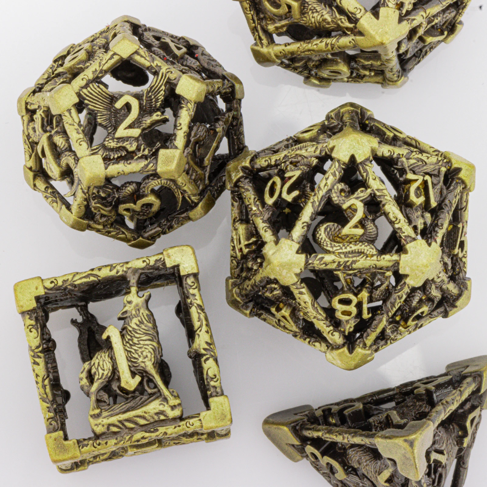 D и Орел волк змеевидный Металлический Набор игральных костей полигедрические