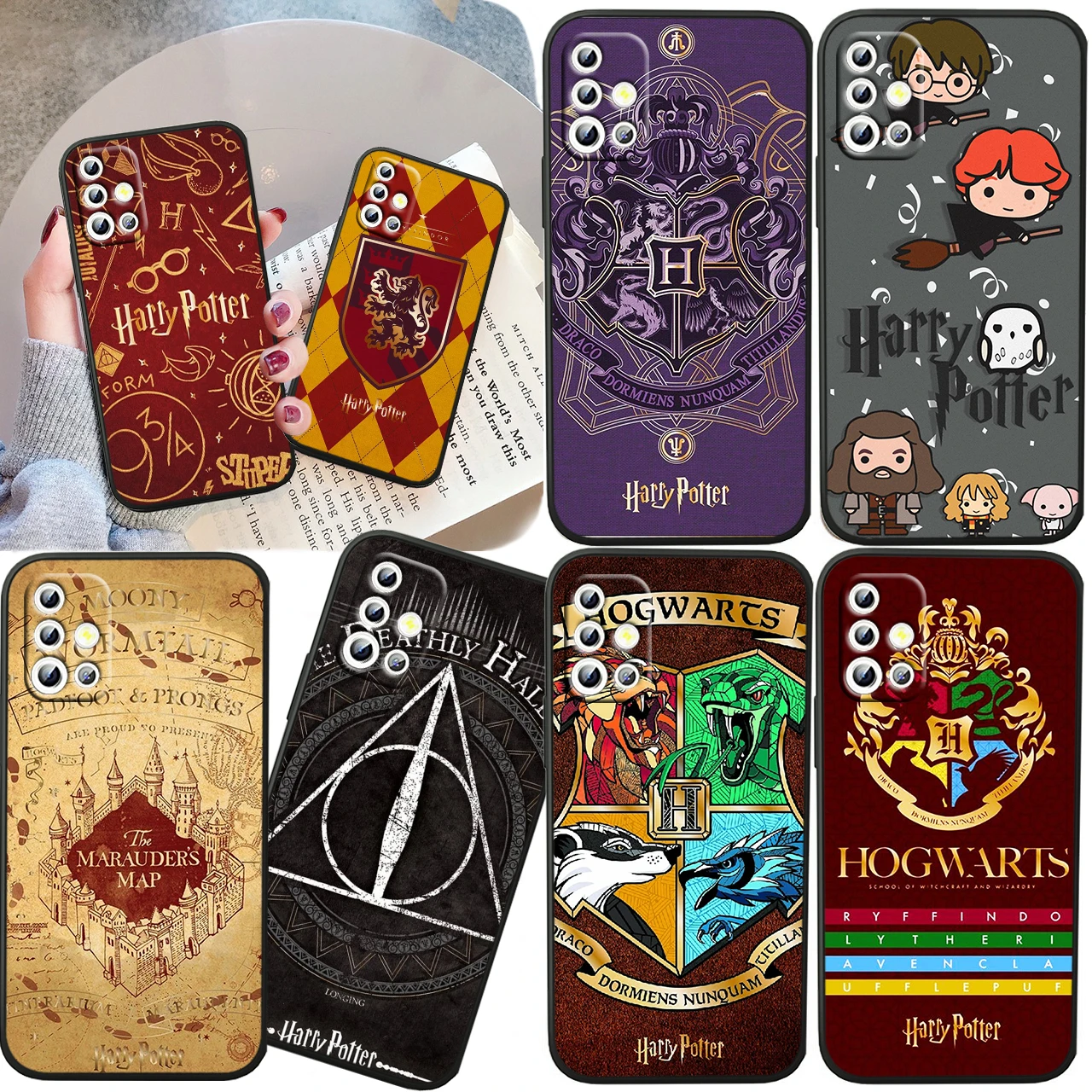 

Cute Harry Potter Love For Samsung A04S A81 A91 A71 A51 A41 A31 A12 A21S A01 4G 5G Silicone Soft Black Phone Case