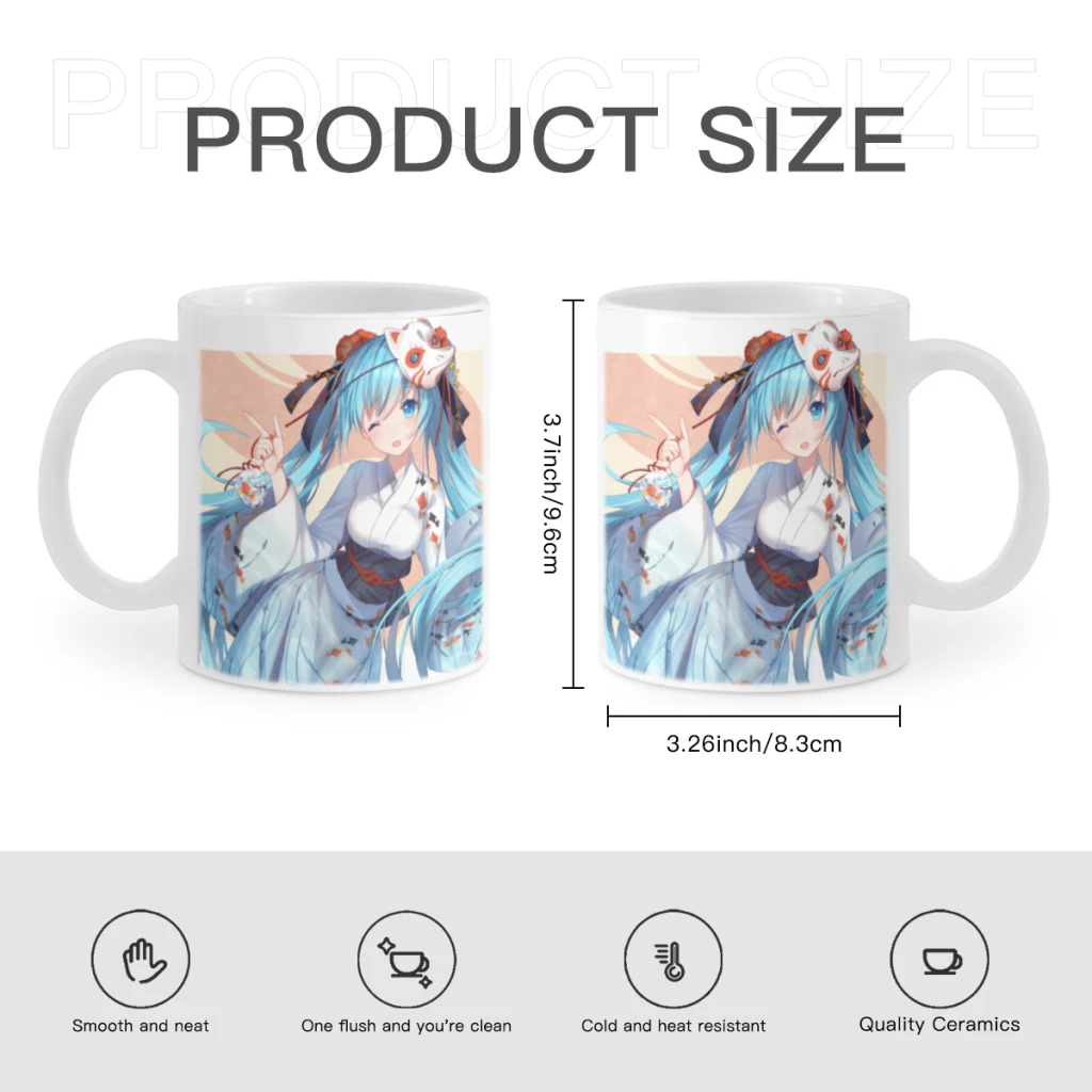 Керамическая кружка Hatsunes Mikus с аниме идеально подходит для кофе чая