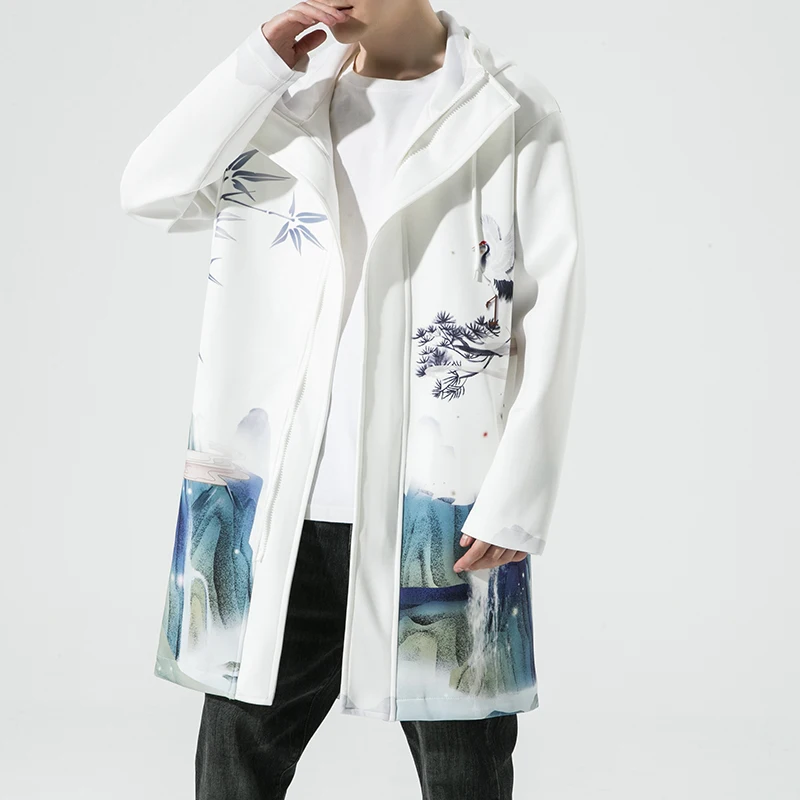 Куртка мужская с капюшоном модная повседневная верхняя одежда ветровка в стиле