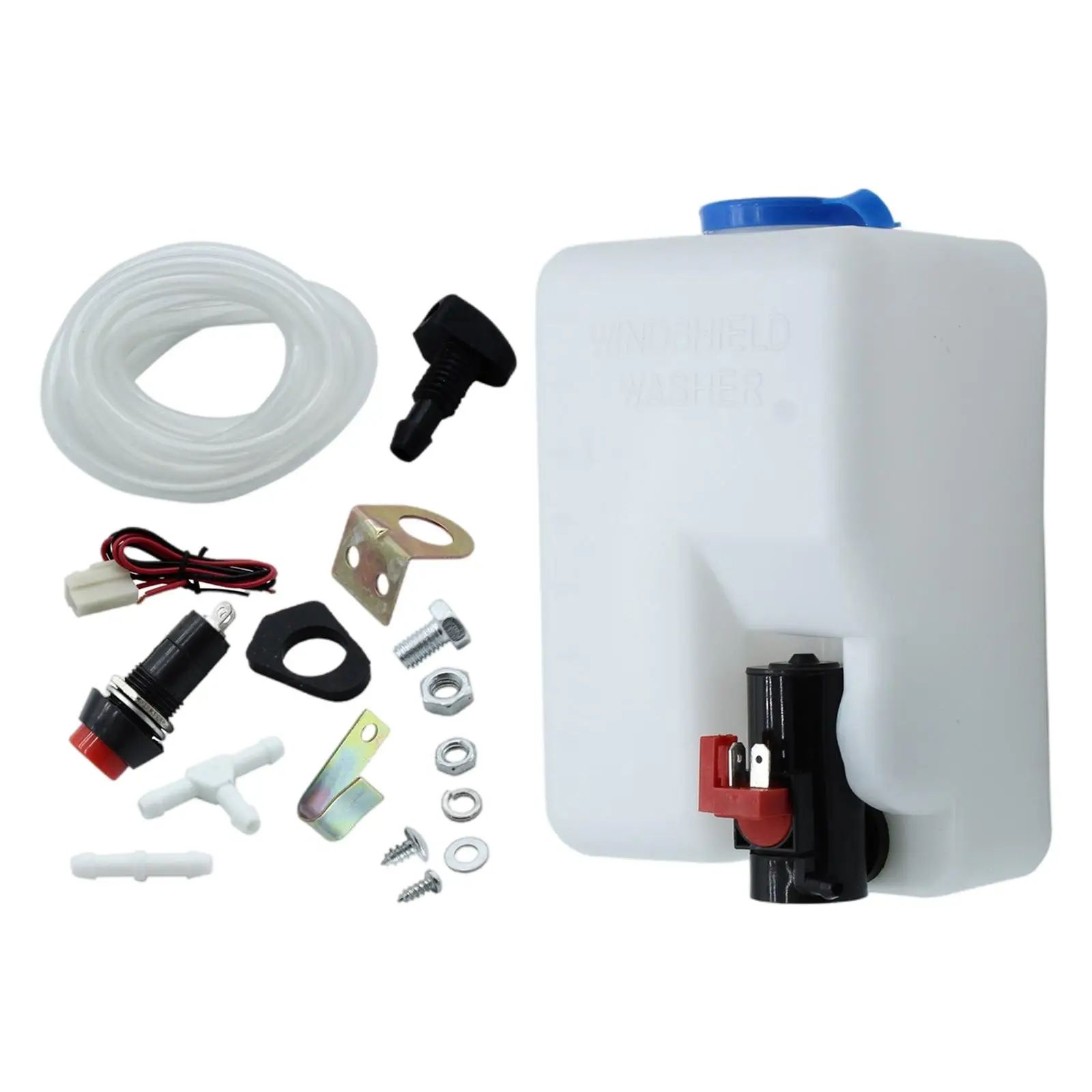 

Universal 12V Windshield Washer Reservoir Cleaning with Switch Fit for Car