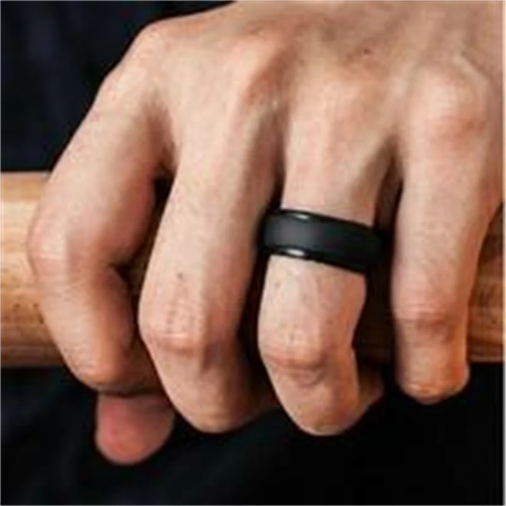 

4pcs Silicone Wedding Engagement Ring for Men Women Punk Rubber Band Gym Fashion Sports Solid Color Ring For Party Festival Gift