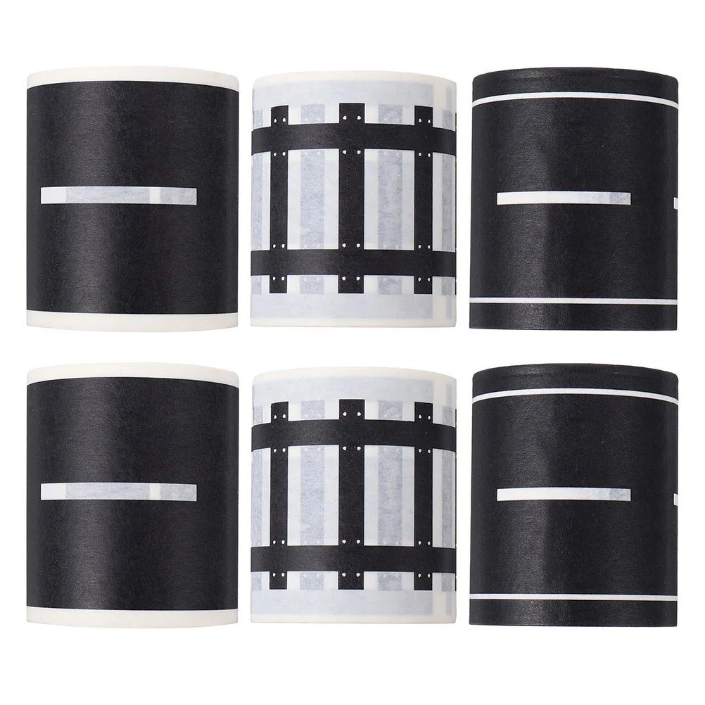 

Набор лент Washi, Маскировочный Декор дорожного движения, декоративный рулон дороги, черные принадлежности, аксессуары для вечеринок, дорожка...