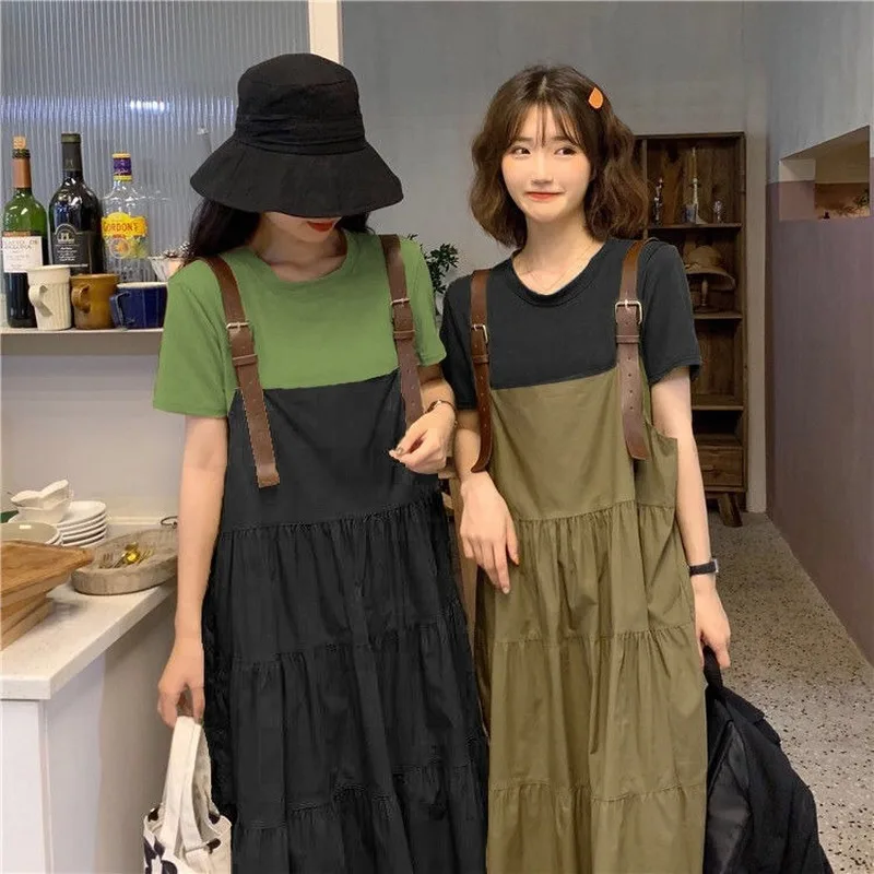 Женское Платье без рукавов в стиле Харадзюку летняя Шикарная стильная женская