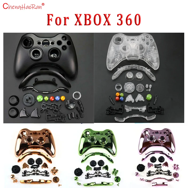 Фото 1 комплект для беспроводного контроллера XBOX 360, полный чехол для геймпада, чехол с комплектами кнопок, аналоговый бампер, аксессуары №1