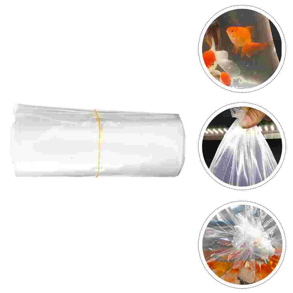 

50 Pcs Fish Transporting Bags Clear Poly Seafood Packing Storage Plastic Bait Live Storing Polyethylene Soft Plastics