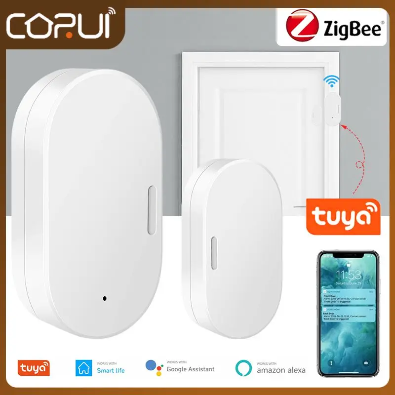 

Wireless Door Detectors Tuya Smart Alexa Smart Security Alarms Smart Home Google Home Zigbee Real-time Remote Monitoring