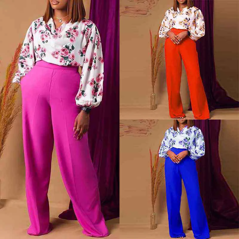 

Женский свободный топ с V-образным вырезом и рукавами-фонариками