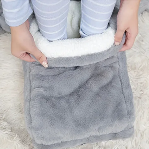 Электрический обогреватель для ног, зарядка через USB, комфортная флисовая замшевая подушка для ног, быстрые нагревательные подушечки для дома, спальни, сна