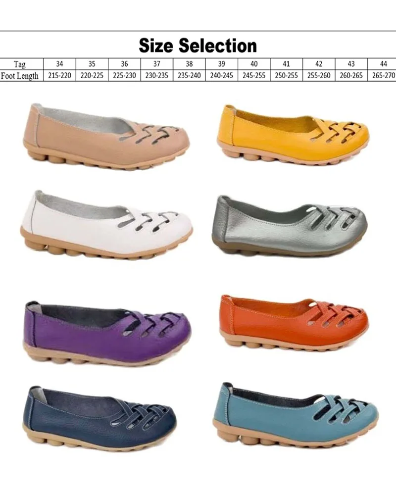 Women's PU Leather Flat Sole Comfortable Hollow Floral Nodule Sole Foldable