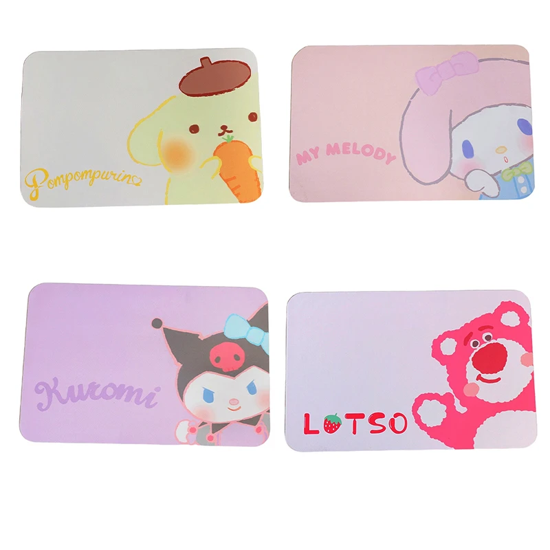 

Kawaii Onpompurin Mymelody Kuromi Absorbent Anti-Slip Carpet Cute Cartoon Girly Heart Bathroom Bedroom Rubber Carpet Foot Mat