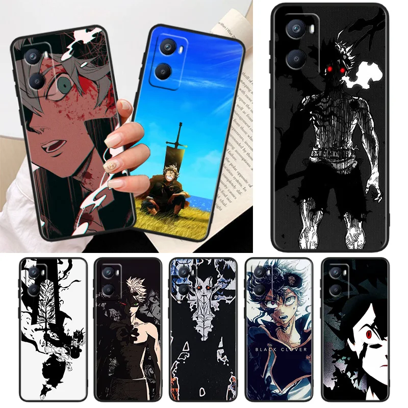 

Anime Black Clover Phone Case For OPPO A56S A55 A54S A53S A52 A33 A32 A31 A16S A16 A12 A11S A9 A5 2020 Black Cover