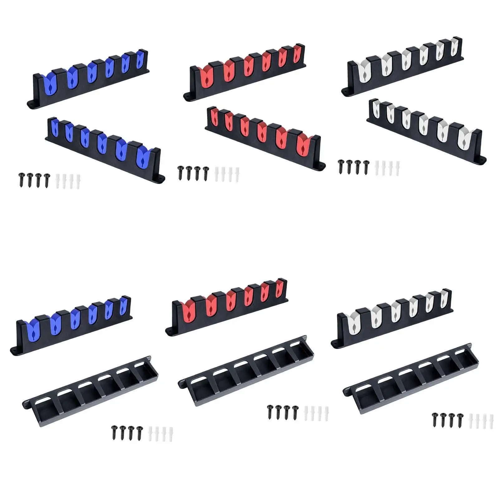1 Pair Fishing Rod Holder for Garage Support Fishing Rod Holder Stand Kit Rod Stand 6-Rod Vertical Pole Rack Wall-Mounted