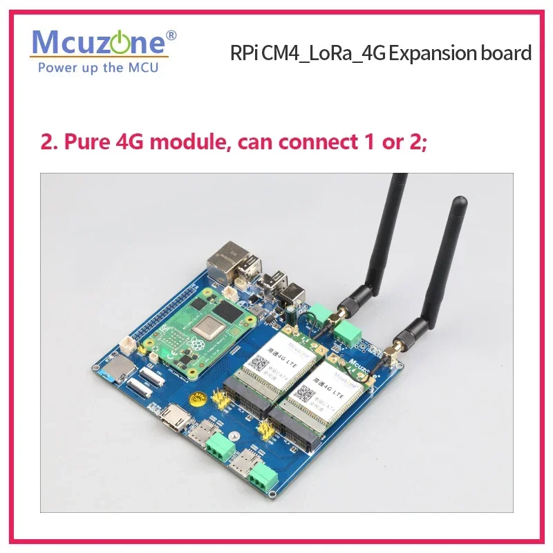 Raspberry Pi cm4 _ LoRa 4G Плата расширения Беспроводной двухдиапазонный модуль двойной LTE