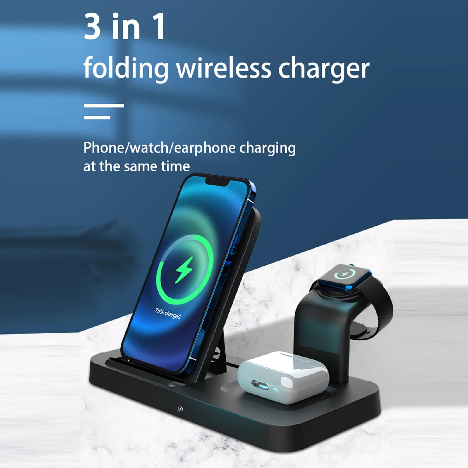 Foldable wireless charger