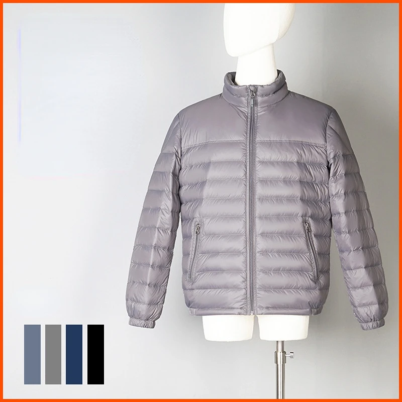 Down Jacket New Men Stand Collar Lightweight Short Autumn and Winter Thin Coat Multi Size Mens Down Jacket