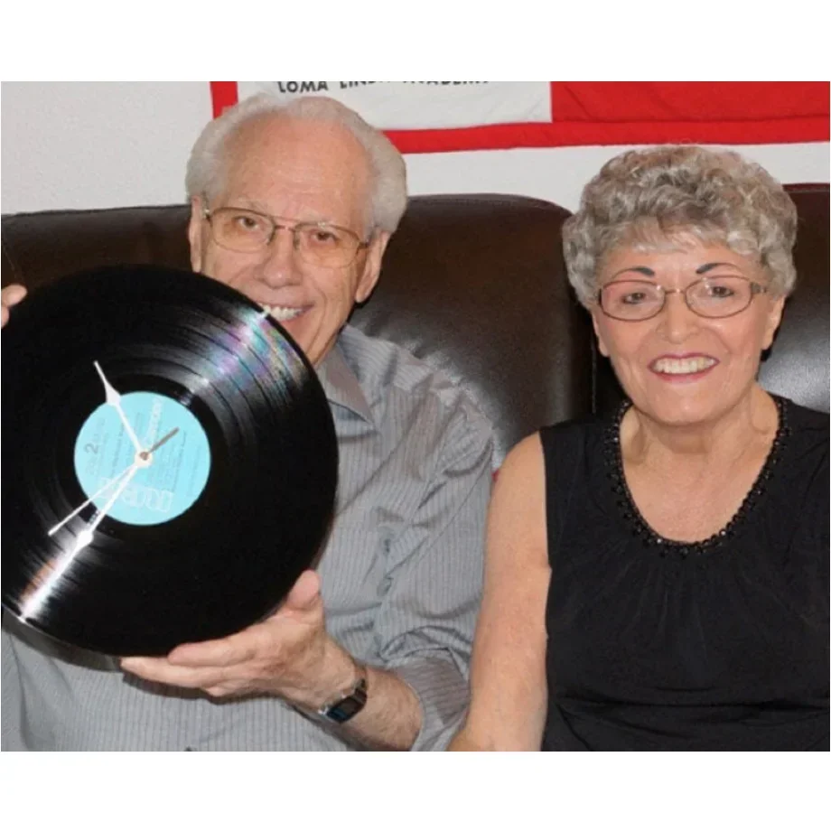 Черные виниловые часы День мертвых — украшение для спальни в стиле ретро день