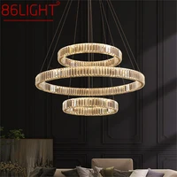 86light modern pendant lamp led round luxury gold hanging decorative chandelier fixtures for hotel living room